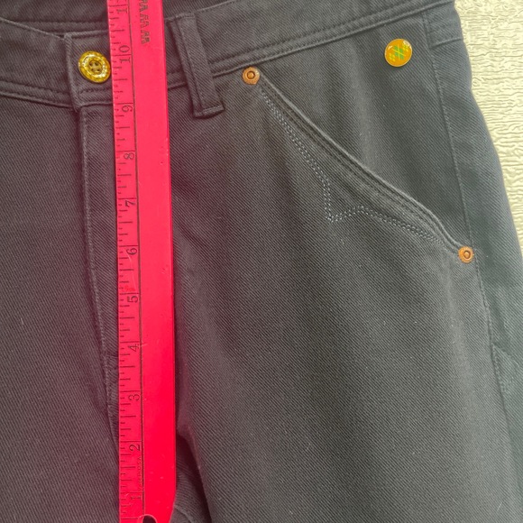 Fairwhale Jeans vintage Black Denim Straight Leg Pants Button ‎ Design 32" Waist - Picture 5 of 8